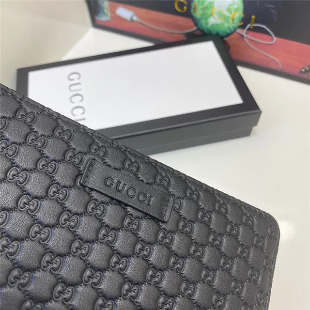 Gucci Ophidia embossada GG Monogram carteira longa preta 5