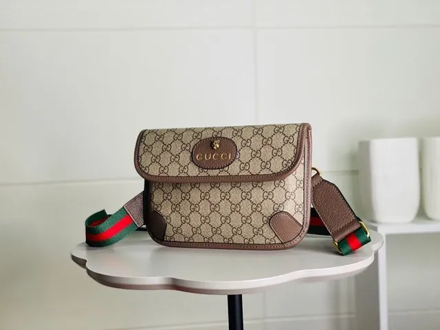 Gucci Ophidia GG Monogram Beige and Brown Fashion Belt Bag 2