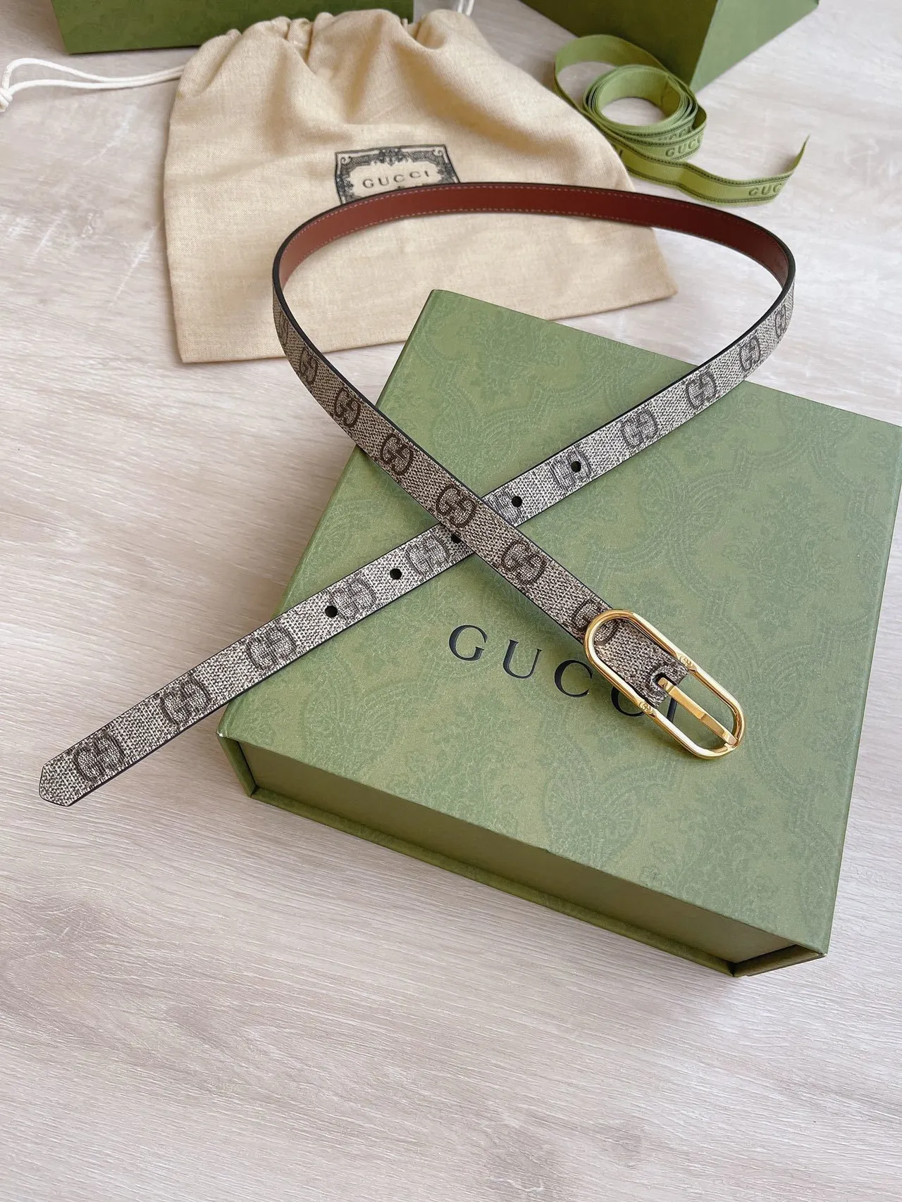 Gucci Ophidia GG Monogram Reversible Leather Belt 3