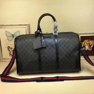 Gucci Ophidia GG Supreme Black Duffle Bag