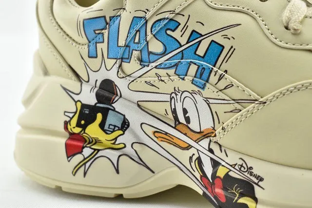 Gucci Rhyton Disney Collaboration Cream Chunky Sneakers 2