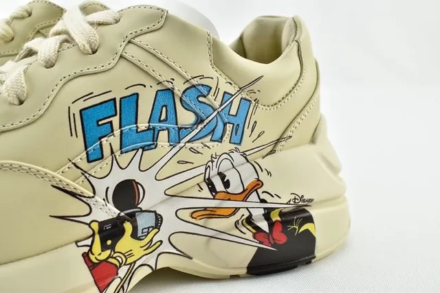 Gucci Rhyton Disney Collaboration Cream Chunky Sneakers 4