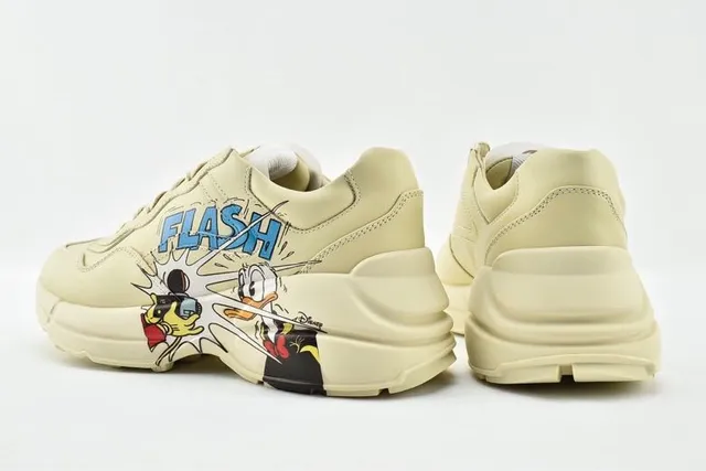 Gucci Rhyton Disney Collaboration Cream Chunky Sneakers 8