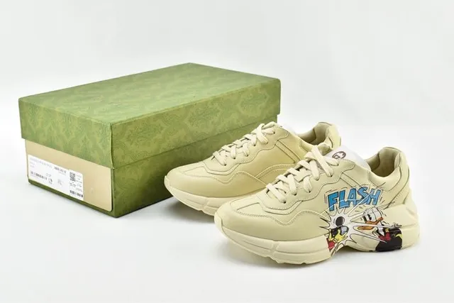 Gucci Rhyton Disney Collaboration Cream Chunky Sneakers 10