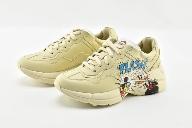 Gucci Rhyton Disney Collaboration Cream Chunky Sneakers 11