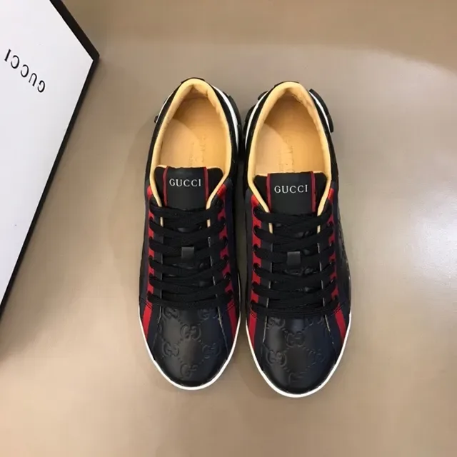 Gucci Screener Black Red Web Stripe Lifestyle Sneakers 8