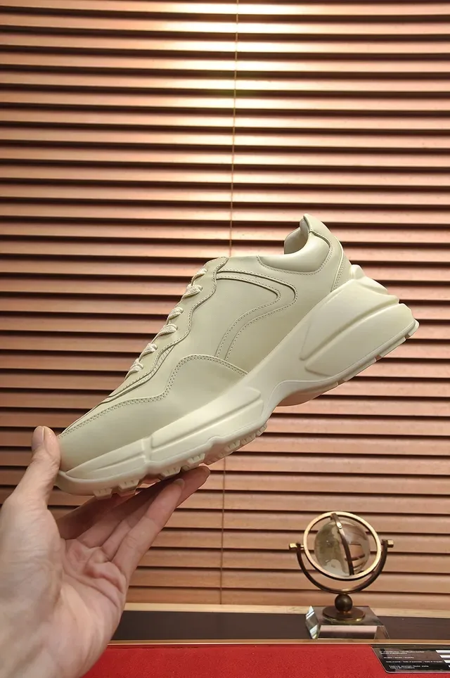 Gucci Screener Cream Leather Graphic Cartoon Lifestyle Sneakers 3