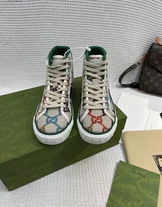 Gucci Screener GG Jacquard Web Stripe High-Top Lifestyle Sneakers 8