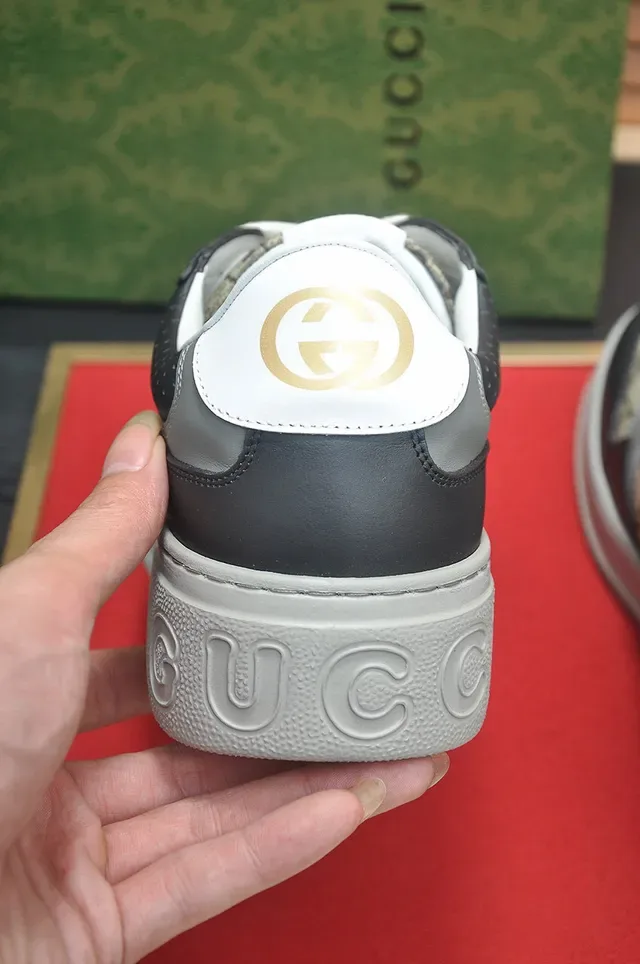 Gucci Screener GG Monogram Lona e Couro Preto Plataforma Lifestyle Sneakers 9