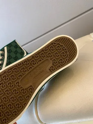 Gucci Screener Green GG Monogram High-Top Lifestyle Sneakers 5
