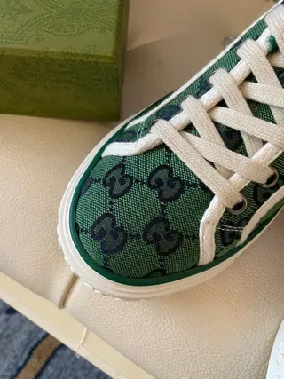 Gucci Screener Green GG Monogram High-Top Lifestyle Sneakers 7