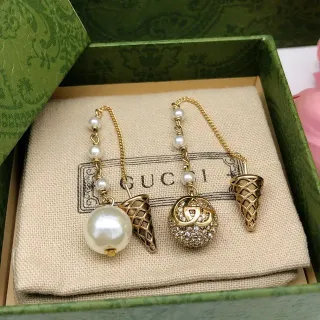 Gucci Screener Ice Cream Cone Pearl Drop Earrings