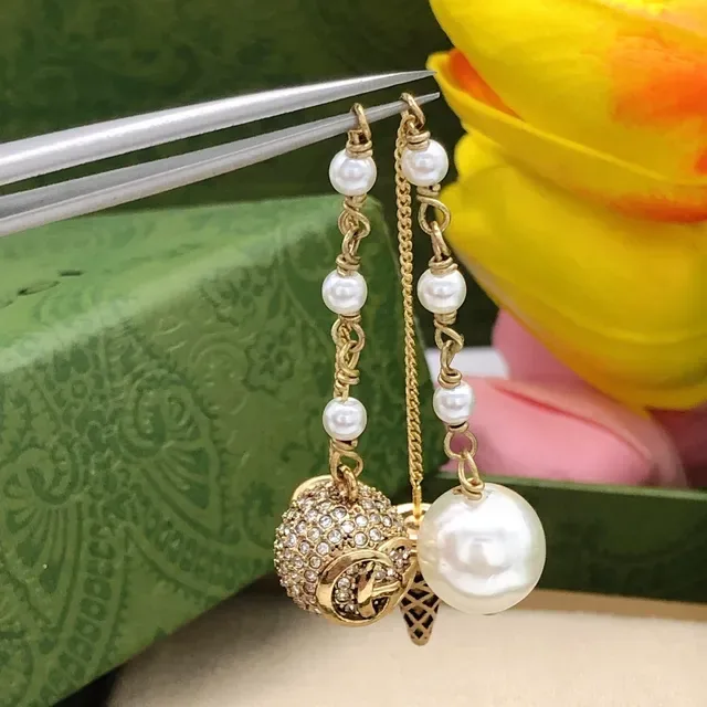 Gucci Screener Ice Cream Cone Pearl Drop Earrings 5