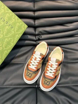 Gucci Screener Tan and Black GG Monogram Lifestyle Sneakers 2