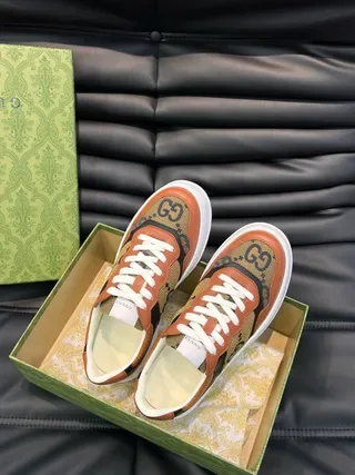 Gucci Screener Tan and Black GG Monogram Lifestyle Sneakers 5