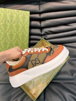 Gucci Screener Tan and Black GG Monogram Lifestyle Sneakers 7
