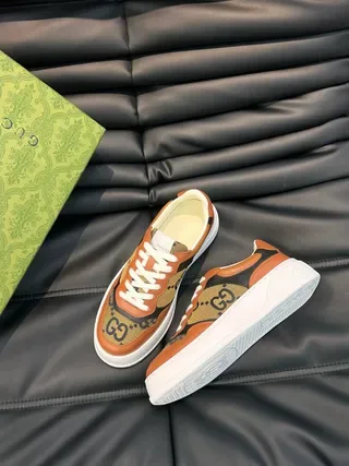 Gucci Screener Tan and Black GG Monogram Lifestyle Sneakers 8