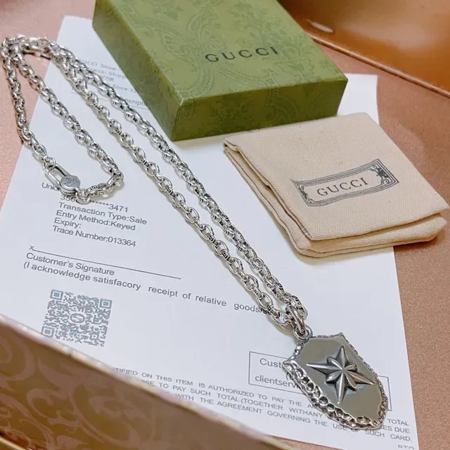 Gucci Shield Compass Rose Pendant Necklace 4