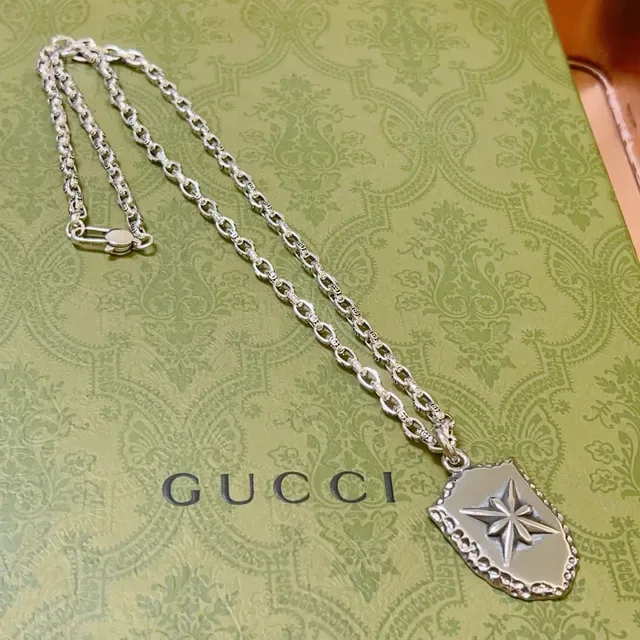 Gucci Shield Compass Rose Pendant Necklace 9