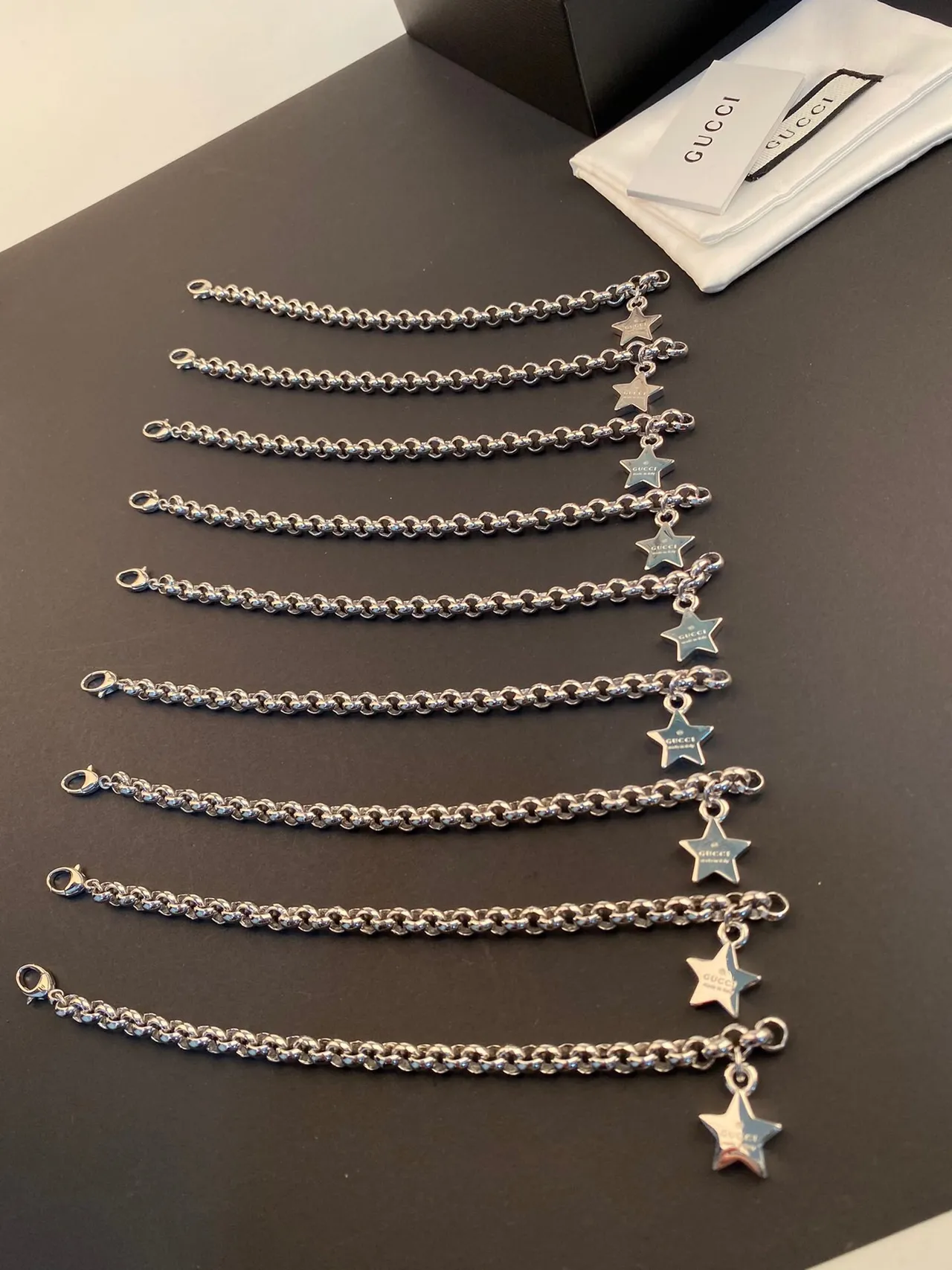 Gucci Star Charm Bracelet Silver Chain Bracelet 4