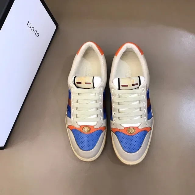 Gucci Tennis 1977 Beige Blue Orange Web Lifestyle Sneakers 2