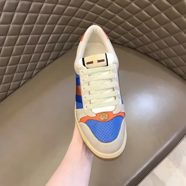 Gucci Tennis 1977 Beige Blue Orange Web Lifestyle Sneakers 3