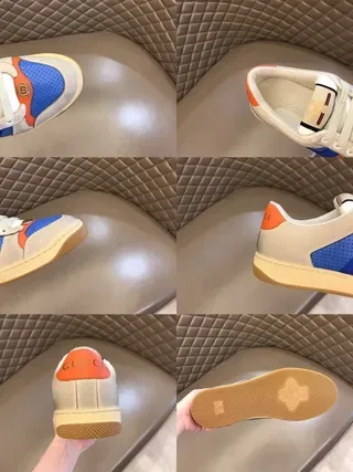 Gucci Tennis 1977 Beige Blue Orange Web Lifestyle Sneakers 6