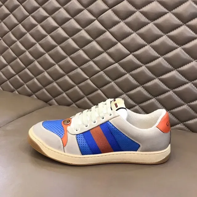 Gucci Tennis 1977 Beige Blue Orange Web Lifestyle Sneakers 9
