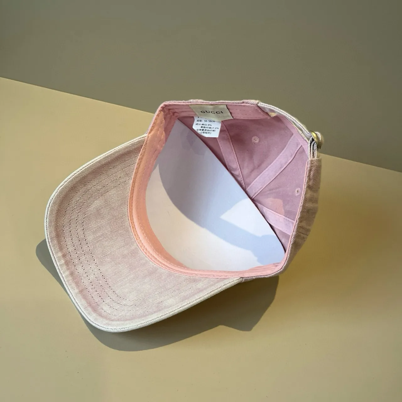 Gucci Washed Pink Denim Baseball Cap 3