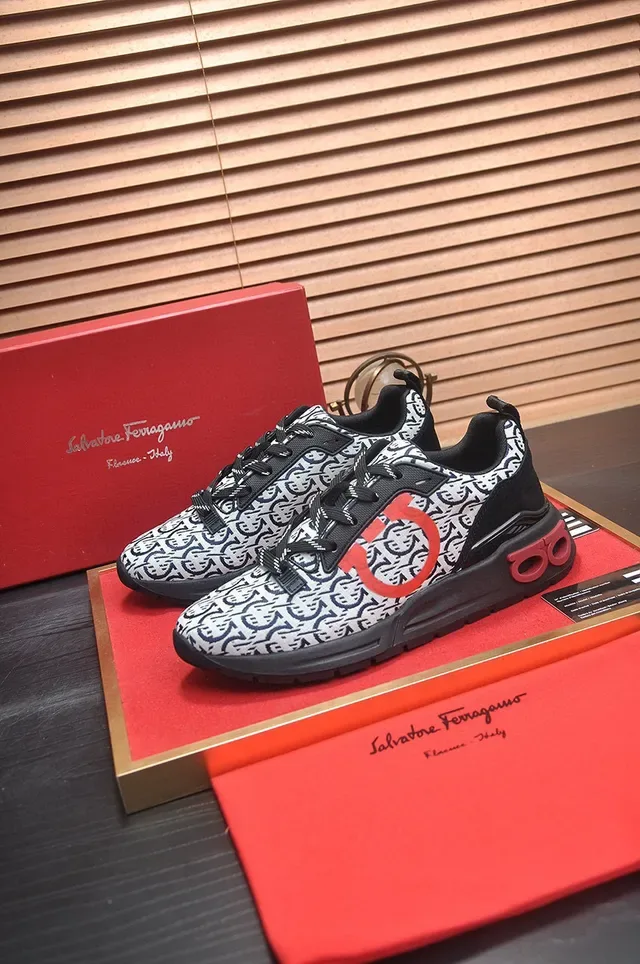 Gucci أبيض أسود Monogrammed Textile Upper Midsole منحوت أحذية رياضية أسلوب حياة 4