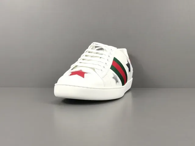 Gucci White Multicolor Leather Upper Web Stripe Detail Lifestyle Sneakers 17