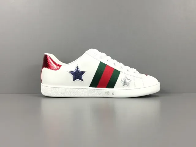 Gucci White Multicolor Leather Upper Web Stripe Detail Lifestyle Sneakers 18