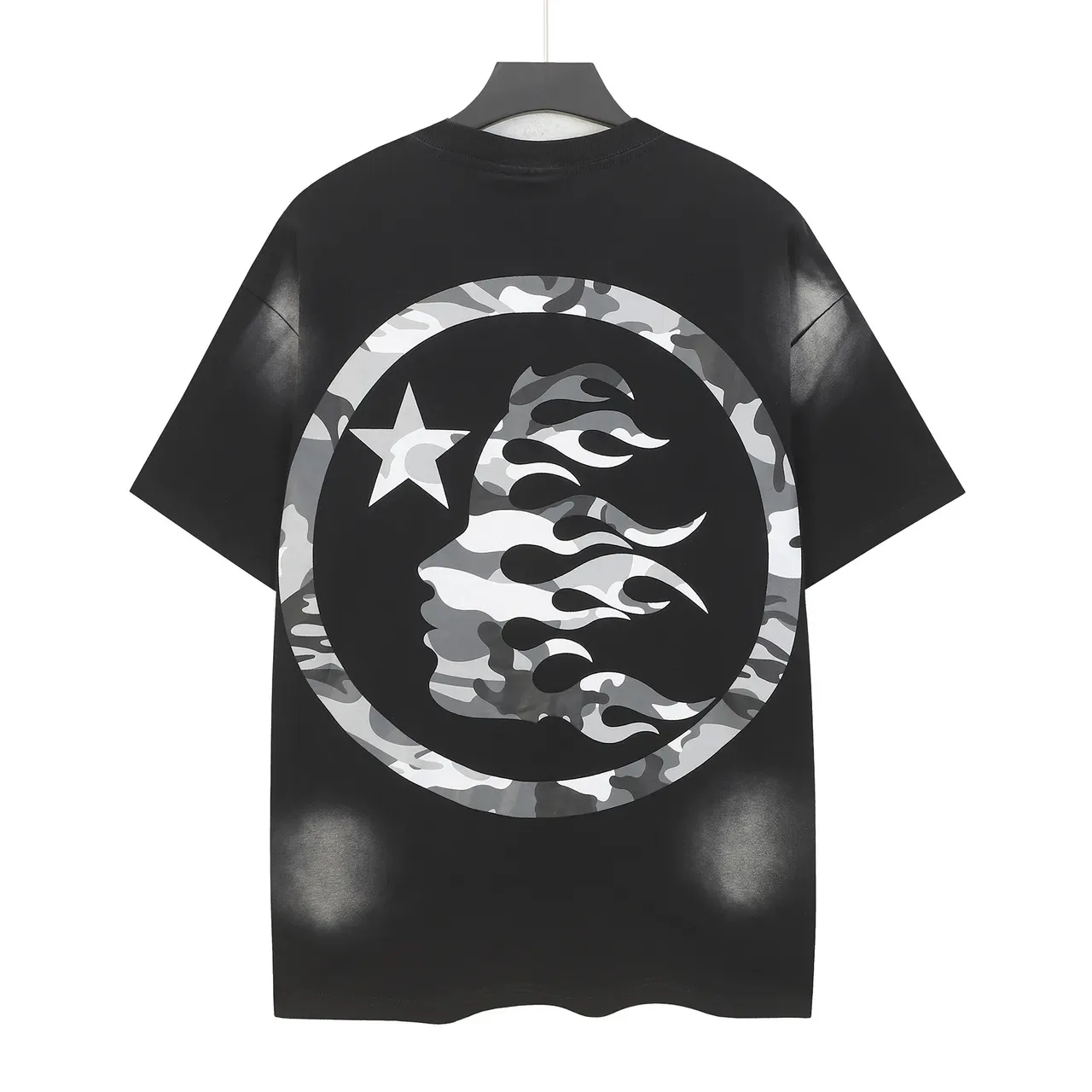 Hellstar Camo Graphic Oversized Black T-Shirt 2