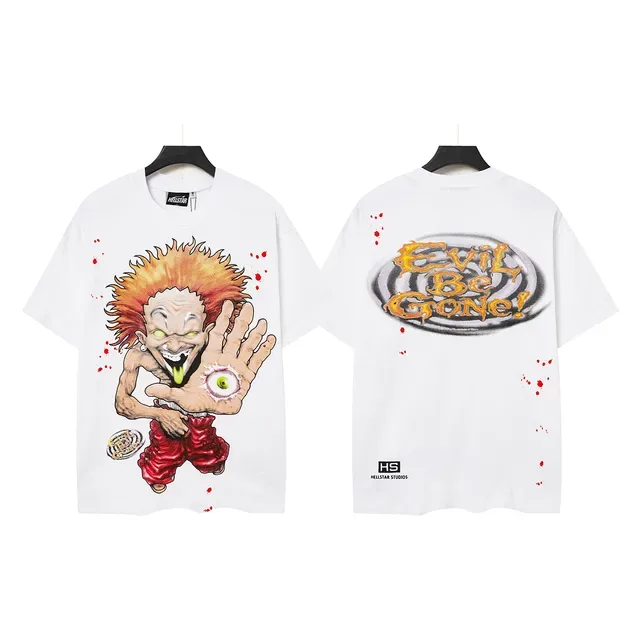 Hellstar Evil Be Gone Graphic Print White T-Shirt 2