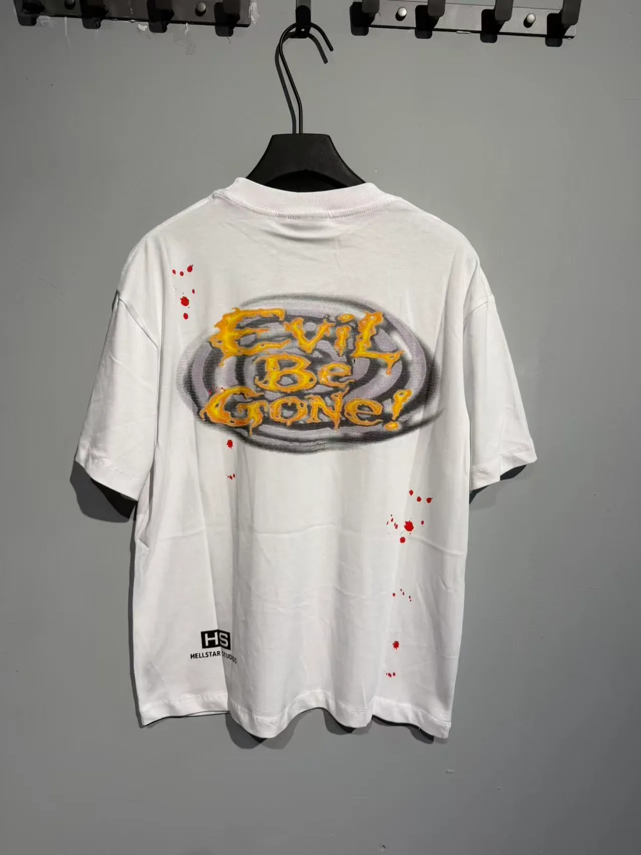 Hellstar Evil Be Gone Graphic Print White T-Shirt 6