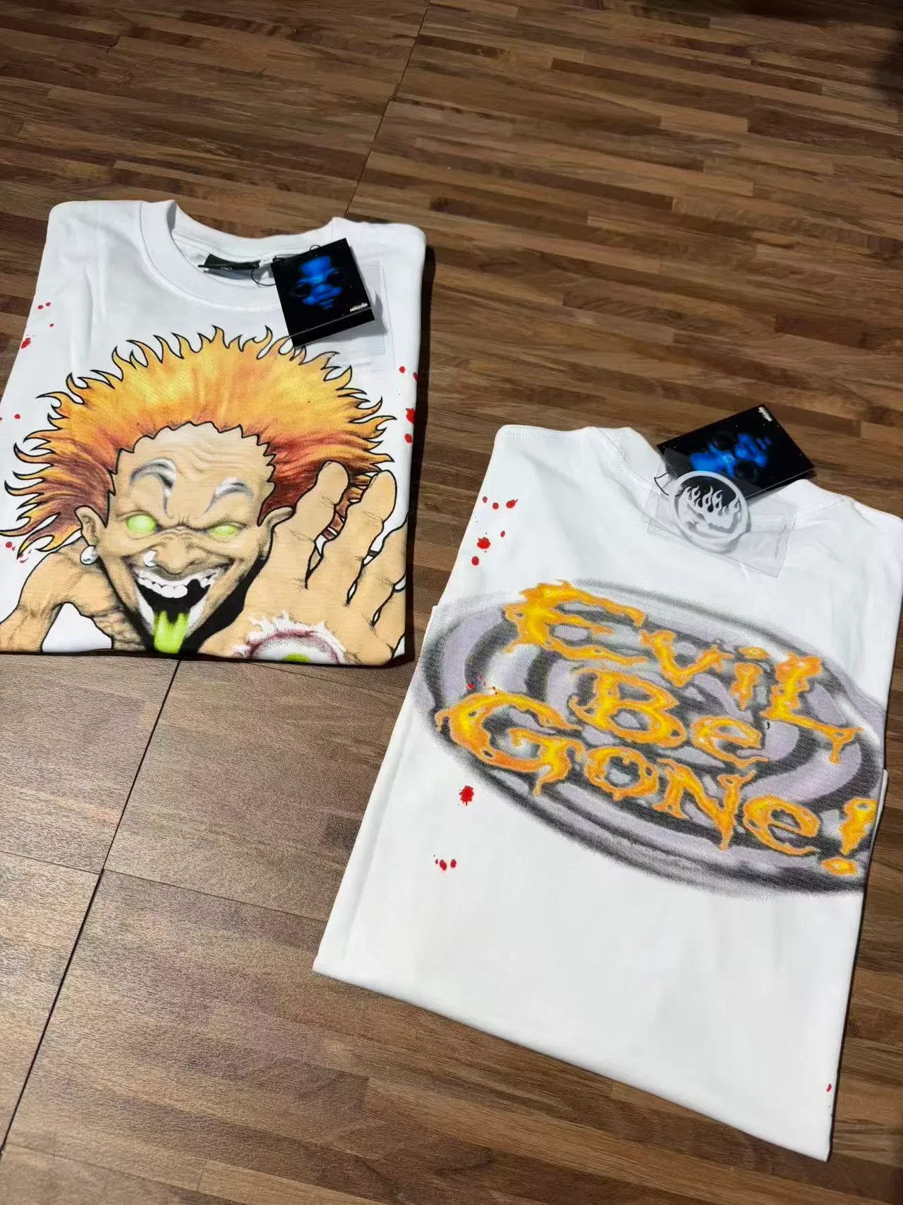 Hellstar Evil Be Gone Graphic Print White T-Shirt 7