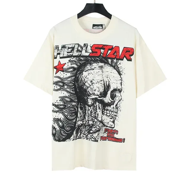 Hellstar Graphic Skull Print White T-Shirt 6