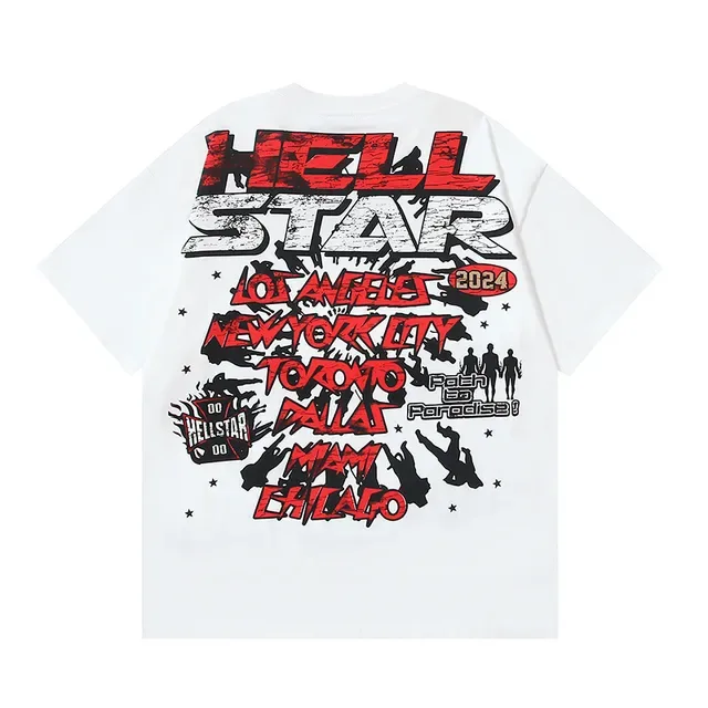Hellstar Graphic Skull Print White T-Shirt 12