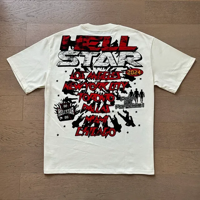 Hellstar Graphic Skull Print White T-Shirt 14