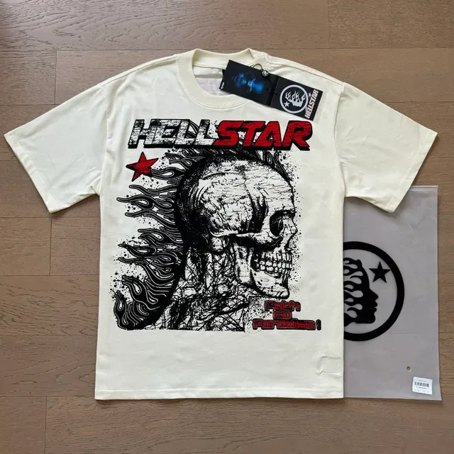 Hellstar Graphic Skull Print White T-Shirt 15