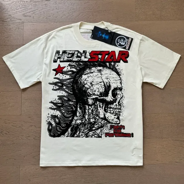 Hellstar Graphic Skull Print White T-Shirt 16