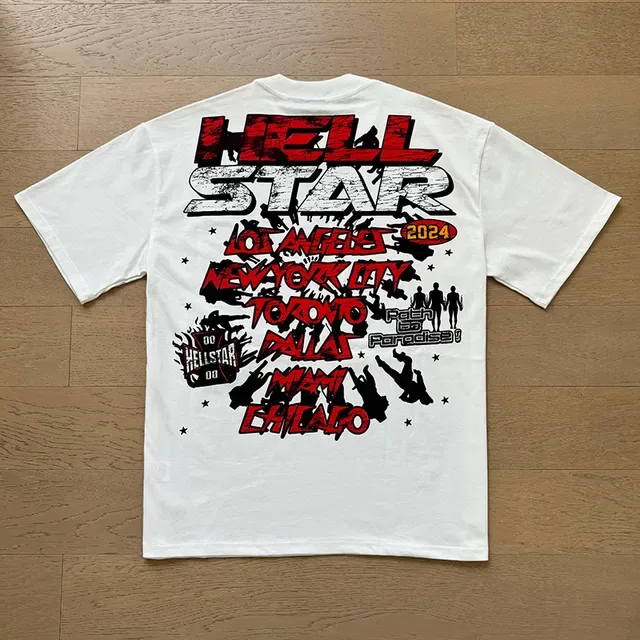 Hellstar Graphic Skull Print White T-Shirt 17