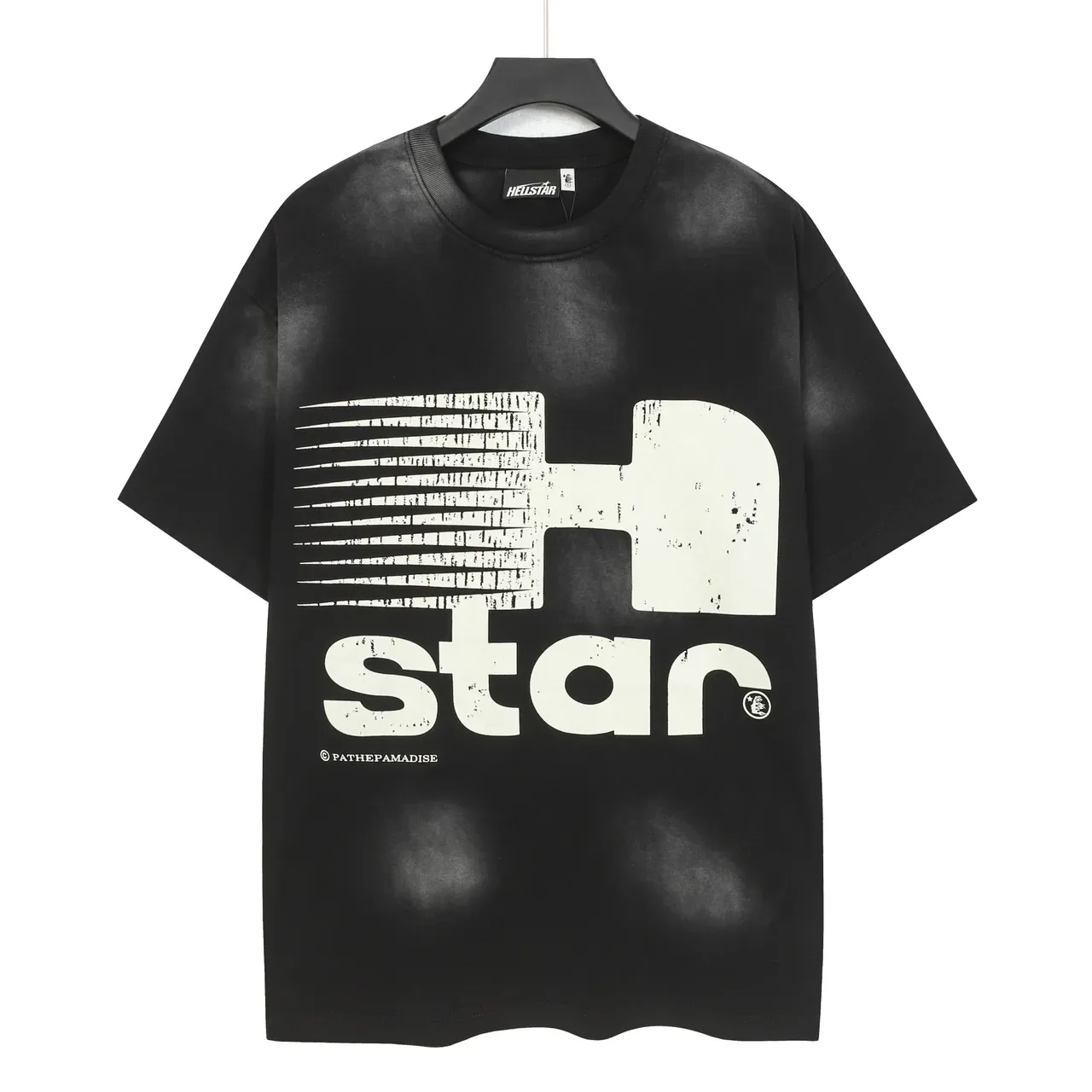 Hellstar H Star डिस्ट्रेस्ड काला ग्राफिक टी-शर्ट 2