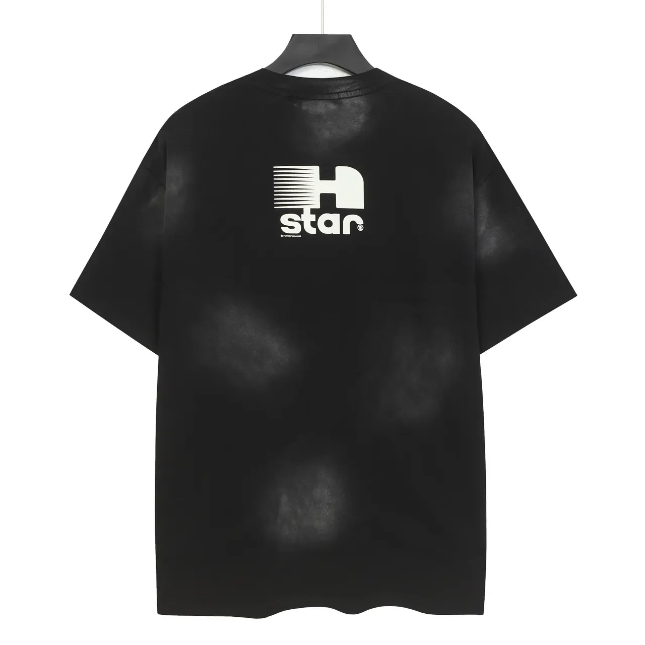 Hellstar H Star डिस्ट्रेस्ड काला ग्राफिक टी-शर्ट 3