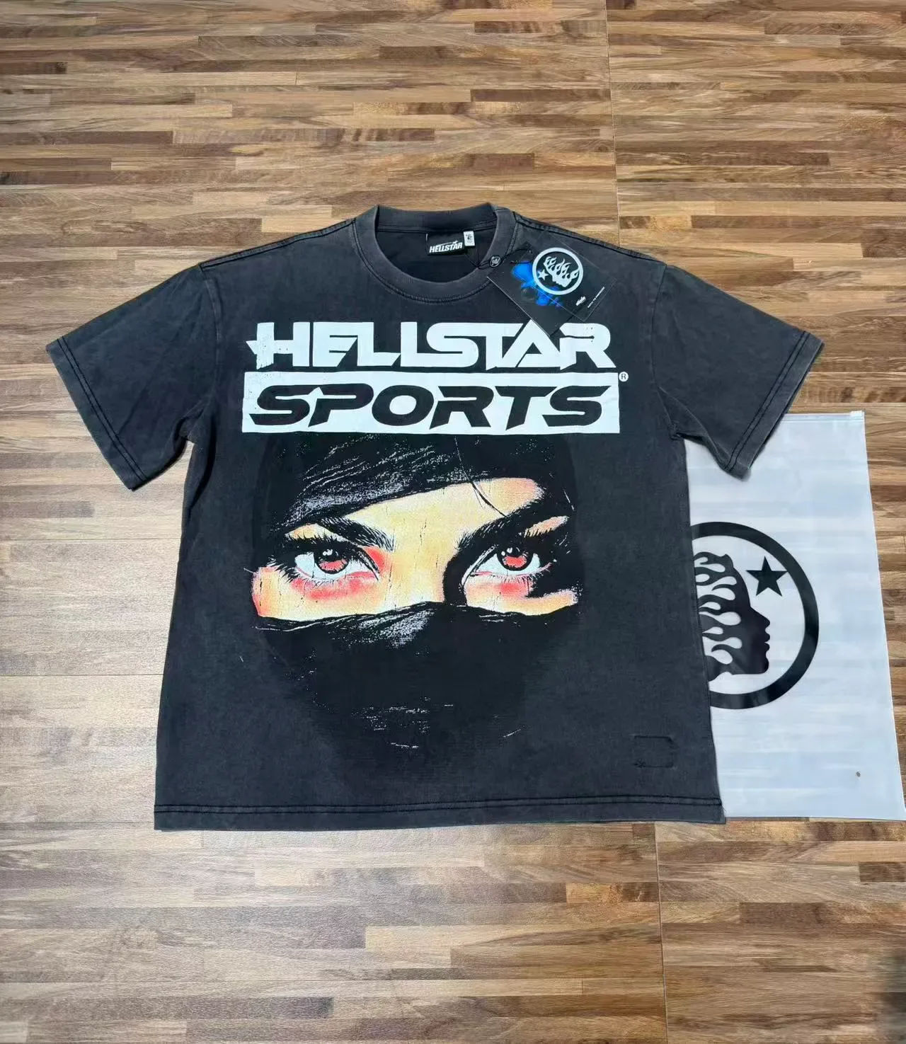 Hellstar Sports Distressed Black Graphic T-Shirt 3
