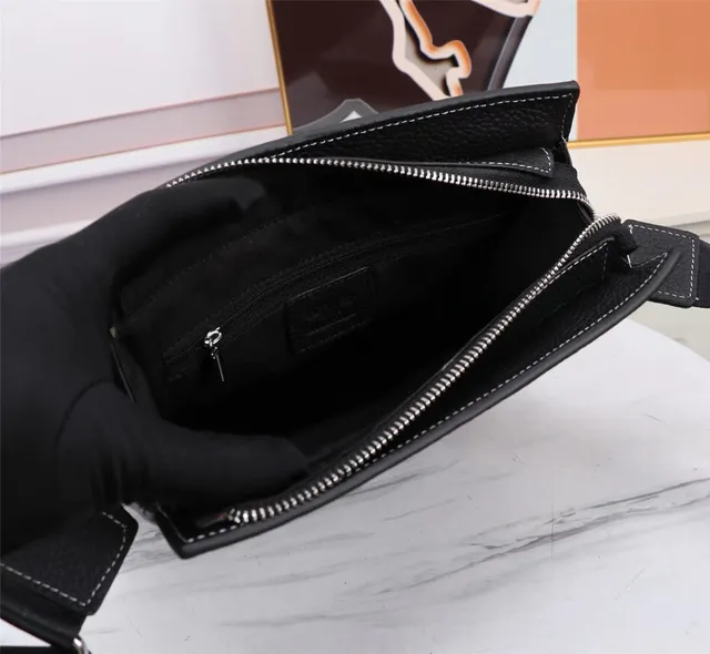 Hermès Couro preto de grão H-Logo bolsa cruzada 2