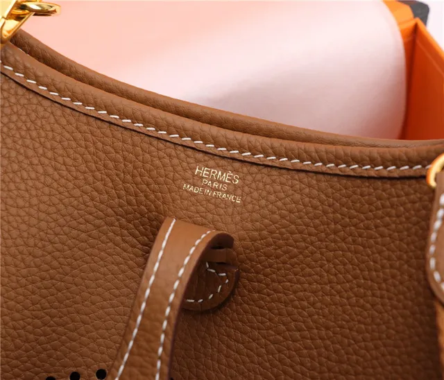 Hermès Evelyne Orange Perforated H Logo Underarm Bag 4