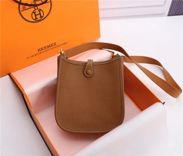 Hermès Evelyne Orange Perforated H Logo Underarm Bag 7