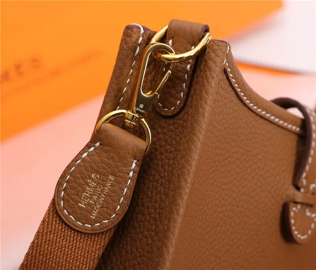 Hermès Evelyne Orange Perforated H Logo Underarm Bag 8