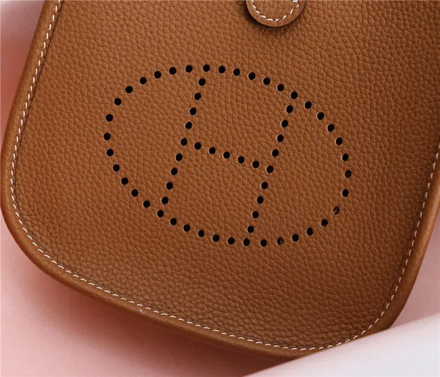 Hermès Evelyne Orange Perforated H Logo Underarm Bag 9